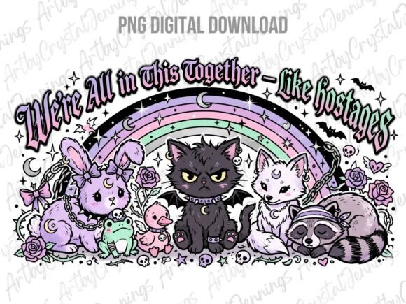 Download Pastel Goth Sarcastic Animals PNG - Goth Collection