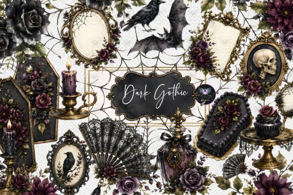 Download Dark Gothic Halloween Clipart - Goth Collection