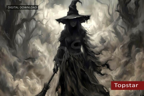 Download Dark Gothic Witch Spooky Halloween Art - Goth Collection