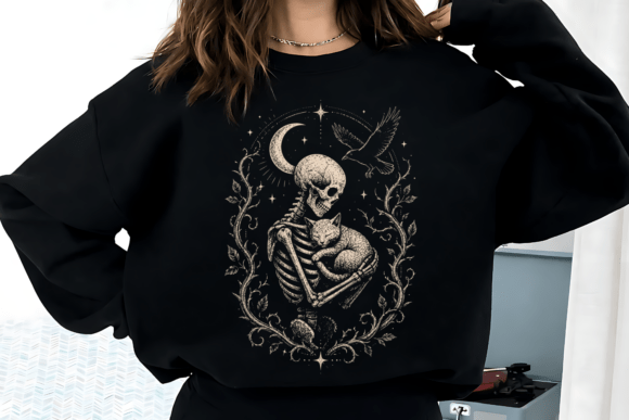 Download Skeleton Cat Gothic PNG Gothic Halloween - Goth Collection