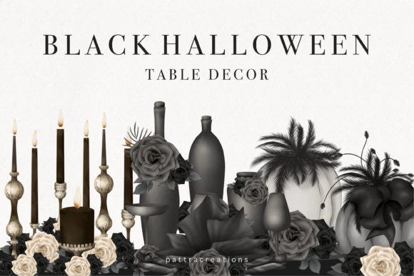 Download Black Halloween Table Decoration - Halloween table decor Collection