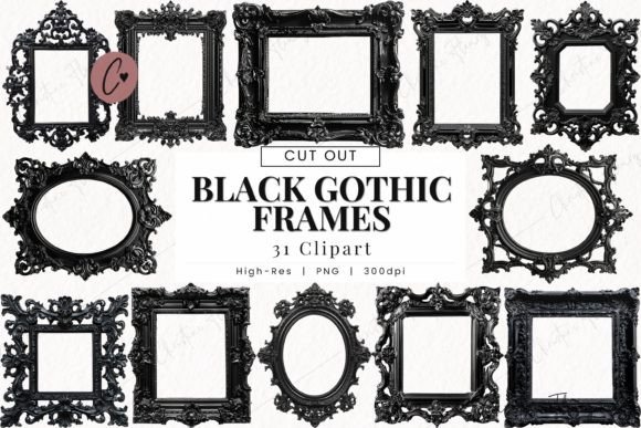 Download Black Gothic Frames Clipart, Goth PNG - Goth Collection