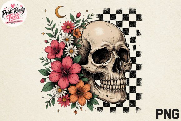 Download Floral Skull PNG, Gothic Halloween Skull - Goth Collection