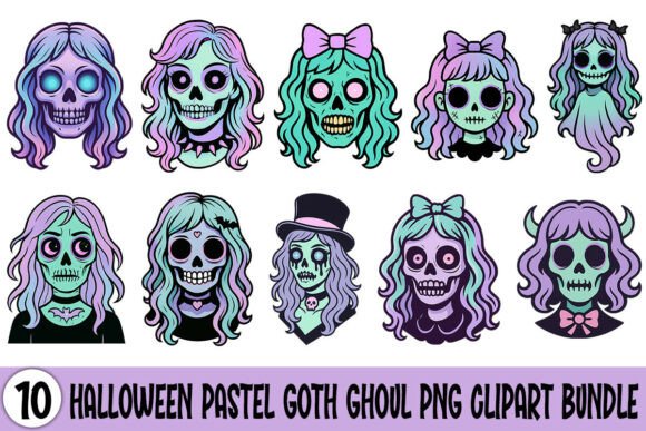 Download Halloween Pastel Goth Ghoul PNG Bundle - Goth Collection