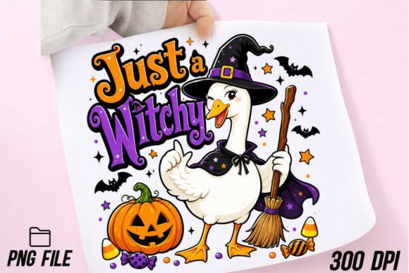 Download Just a Witchy Goose Halloween PNG - Premium Bundle