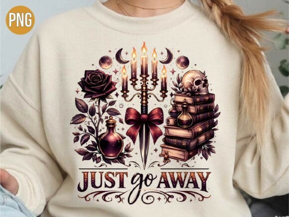 Download Gothic Pastel Goth Just Go Away PNG - Goth Collection