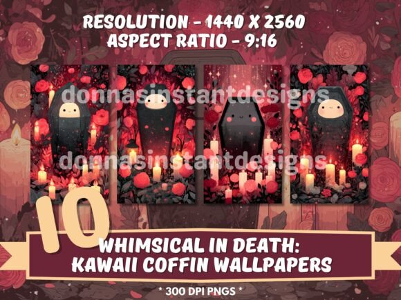 Download 10x Kawaii Gothic Coffin Wallpapers - Goth Collection