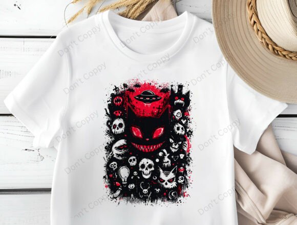 Download Gothic Cat Png, Horror Skull Sublimation - Goth Collection