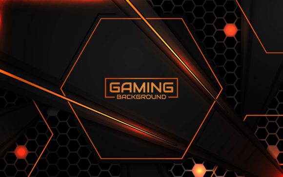 Download Futuristic Orange Gaming Background - Gaming background Collection